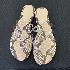 Nine West animal print sandals